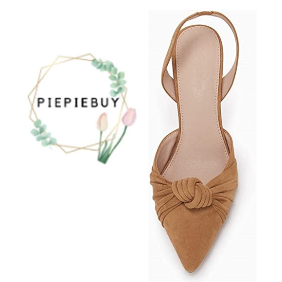 PIEPIEBUY Slingback Knot Top Pumps NEW IN BOX! - Picture 5 of 13